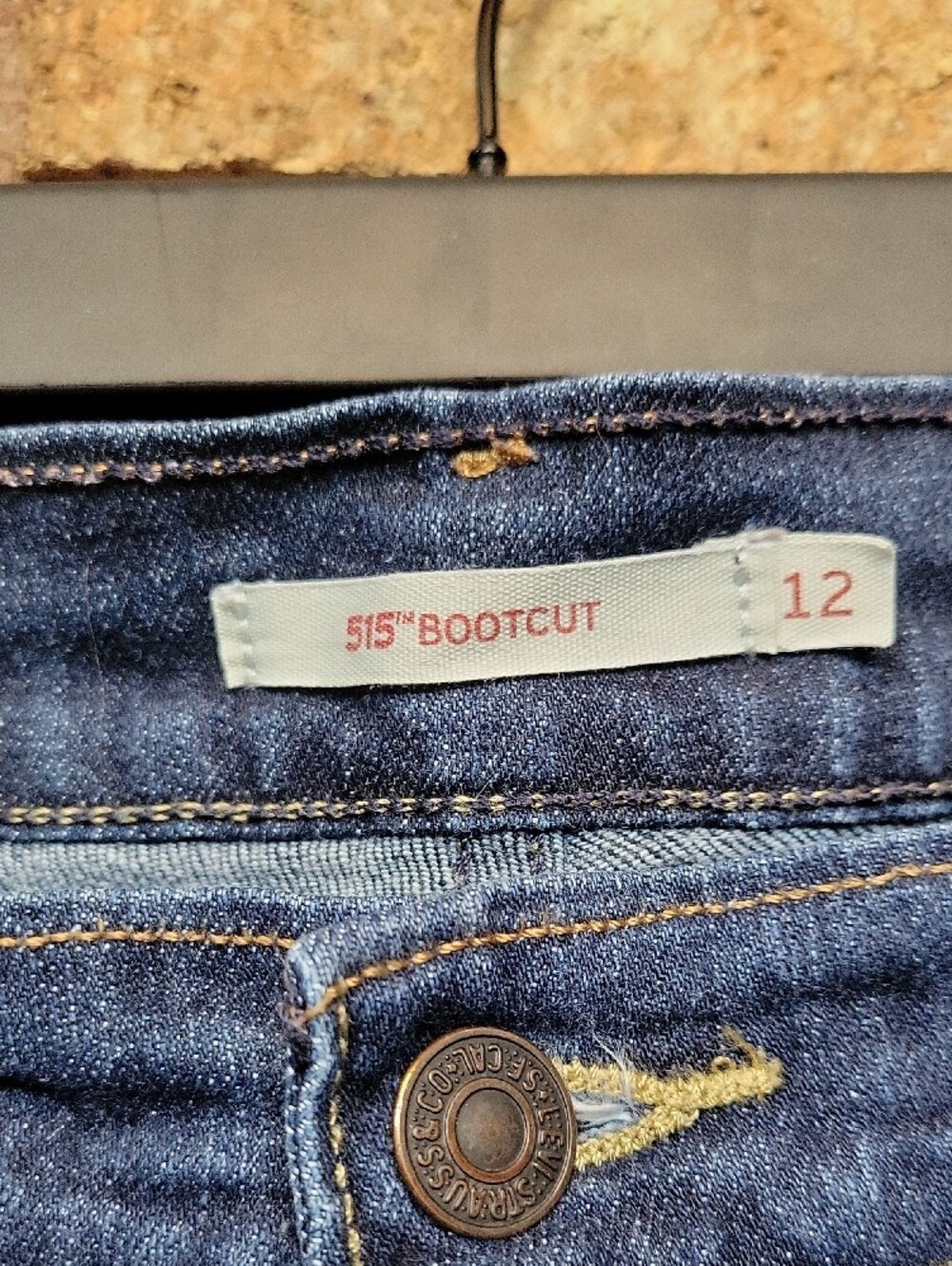 Levi 515 Bootcut Dark Blue Bootcut Denim Jeans Stretch Size 12 - Picture 2 of 11